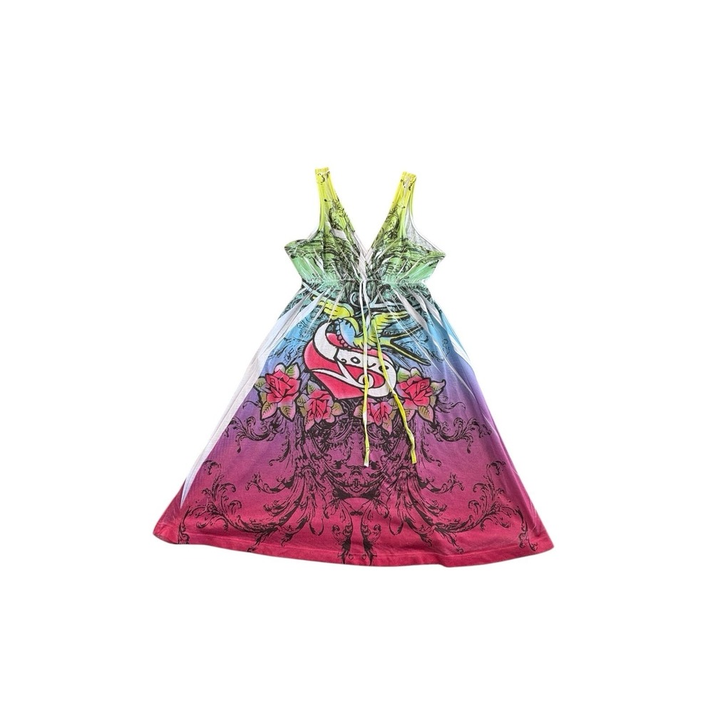 InGear Dress Womens Large Colorful Graphic Sleeveless‎ Empire Waist